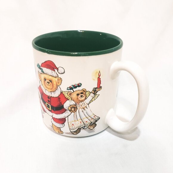 Merry Bears Teddy Bear Christmas Santa Coffee Mug 13 oz Cup Potpourri Designs - Picture 6 of 9